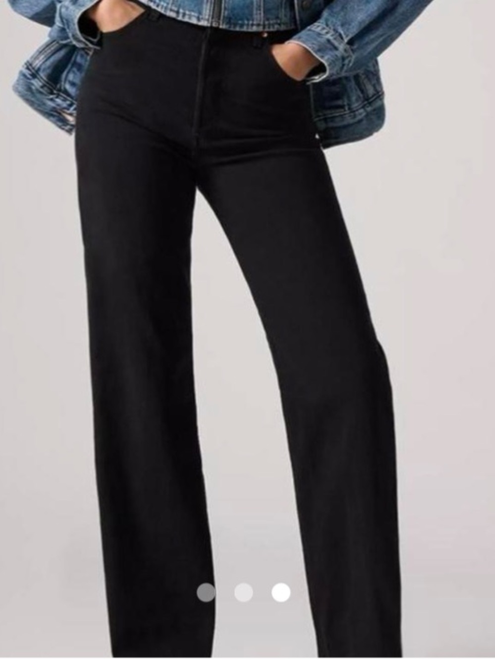 Levi’s 501 Wide-Leg Black Jeans Woman’s Size W26 L32